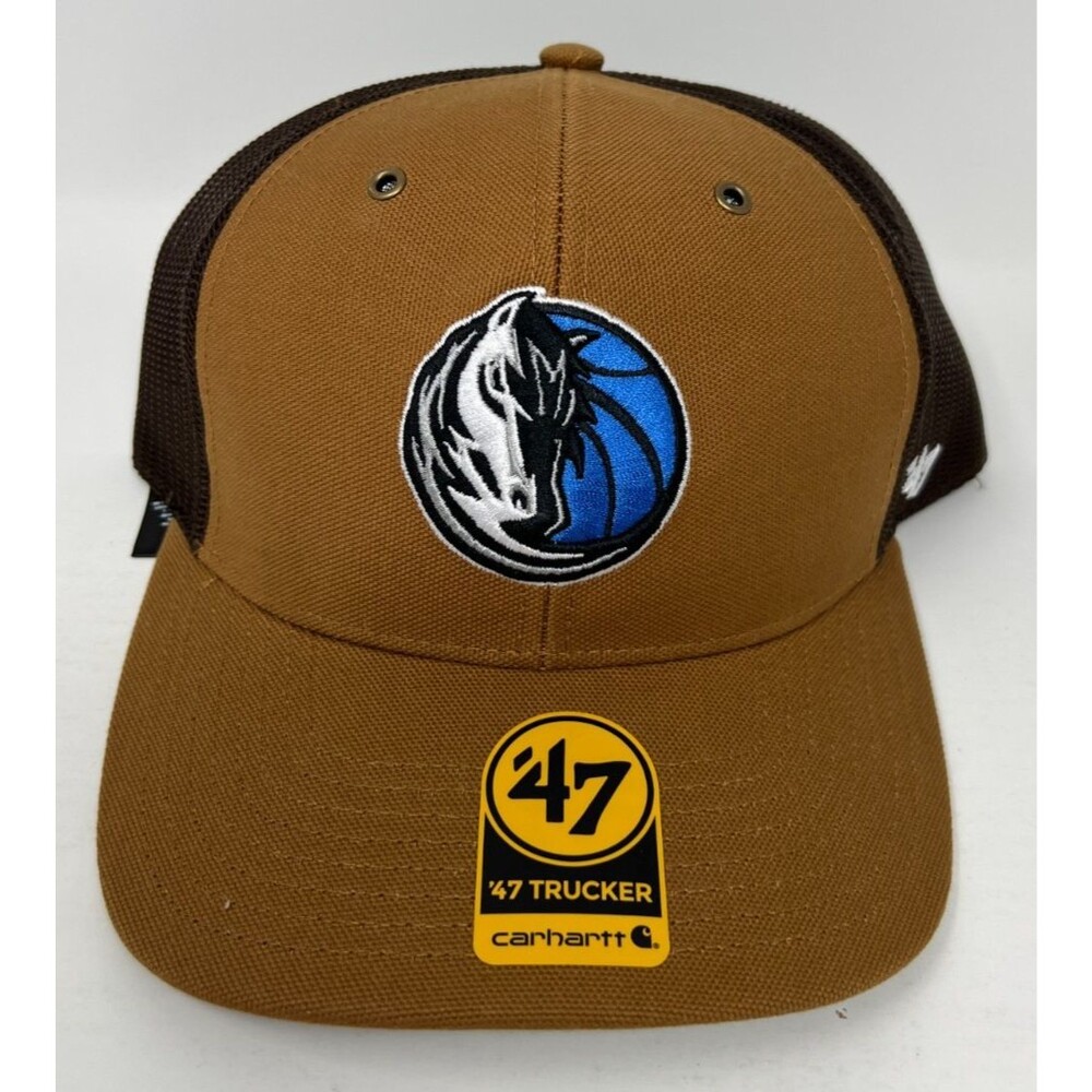 Dallas Mavericks Carhartt x 47 Brown NBA Mens Trucker Hat Snapback Cap